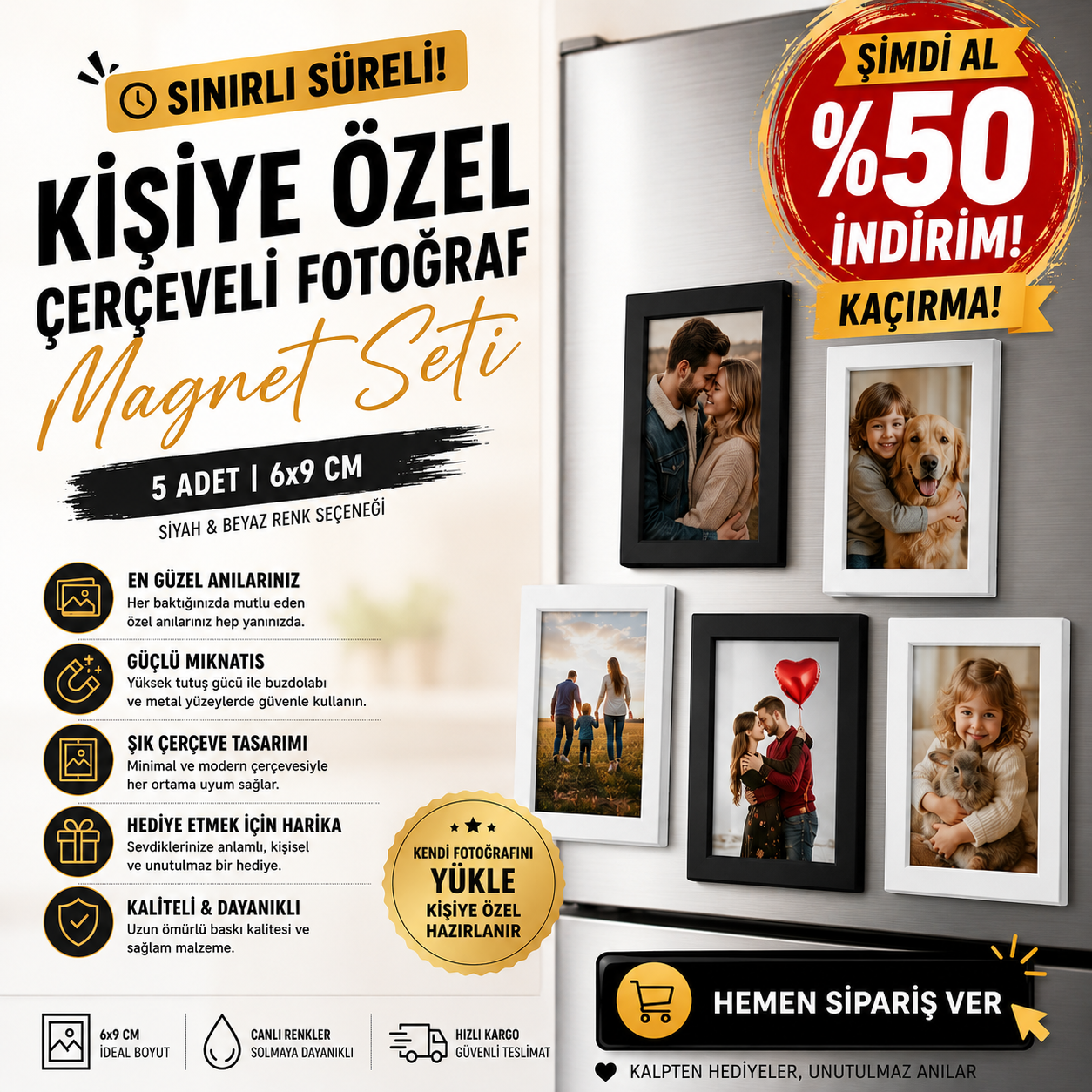 5 Adet Fotoğraf Magnet