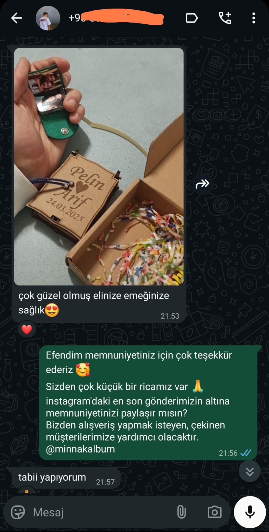 Kalpden anı