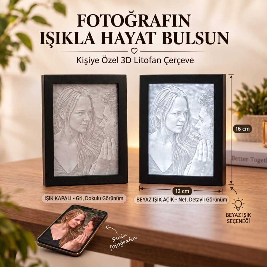 litofan beyaz ışık