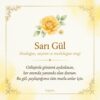 Sarı gül anlam kartı