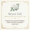 Beyaz gül anlam kartı