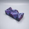 Siyah mor mavi silk infinity cube üstten görünüm